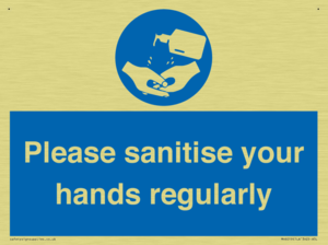 Please sanitise your hands regularly